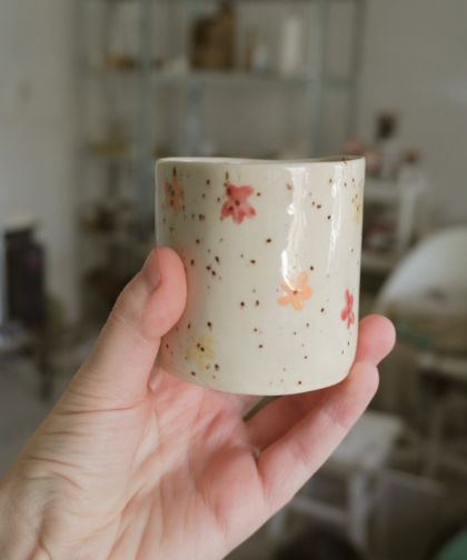 czarka w kwiatki, nakrapiana